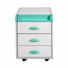 Тумба Дэми ТУВ.06 подкатная на 3 ящика с органайзером Детская мебель / Тумбы и стеллажи