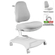 Комплект Anatomica Uniqa Lite парта + кресло белый/серый с серым креслом Robin