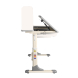 Комплект Anatomica Genius парта + кресло + надстройка + выдвижной ящик + подставка для книг белый/серый с мятным креслом Armata