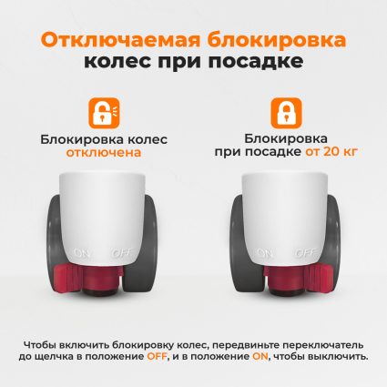 6. Отключаемая блокировка колёс